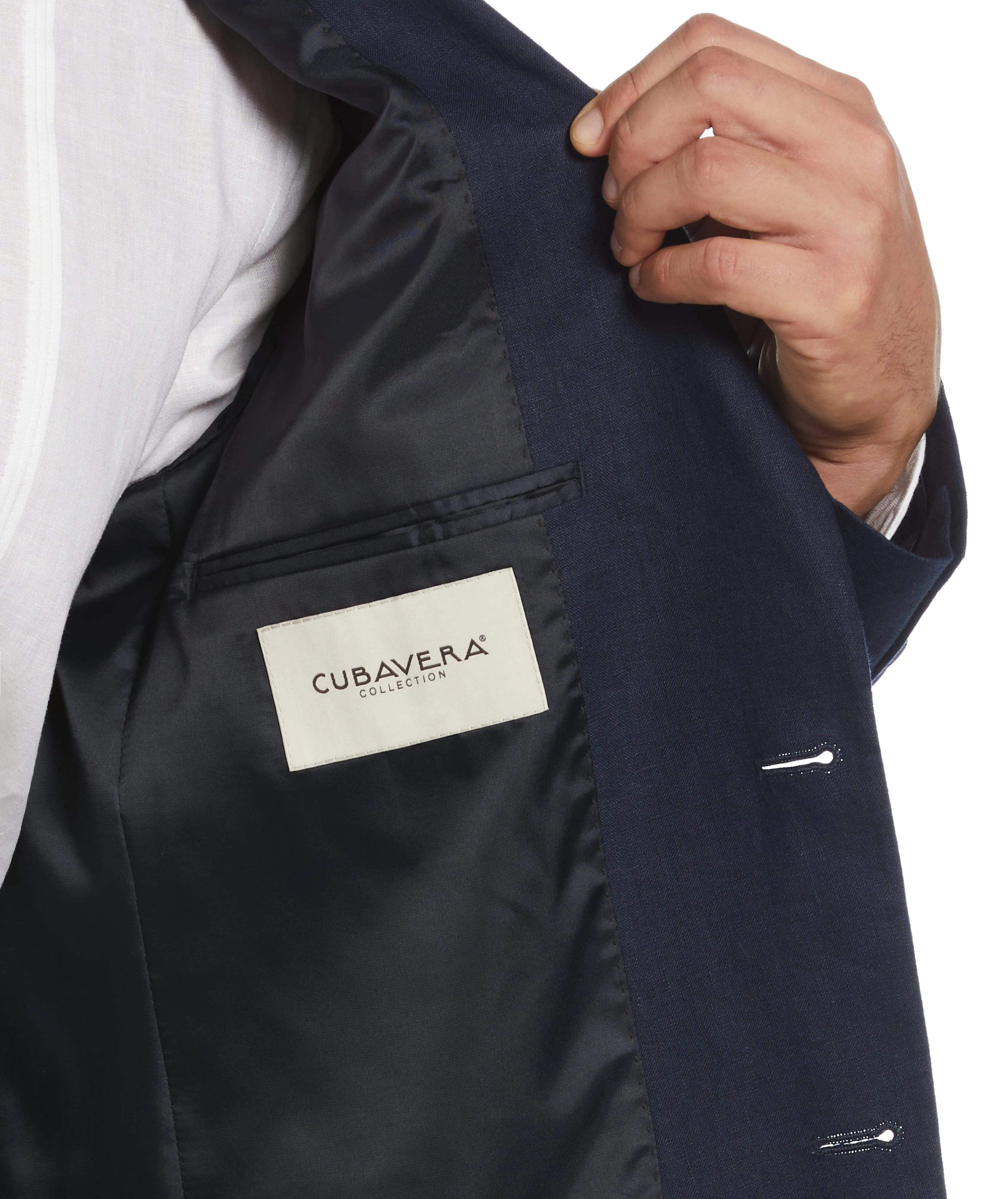 100% Linen Single-Breasted Suit Jacket