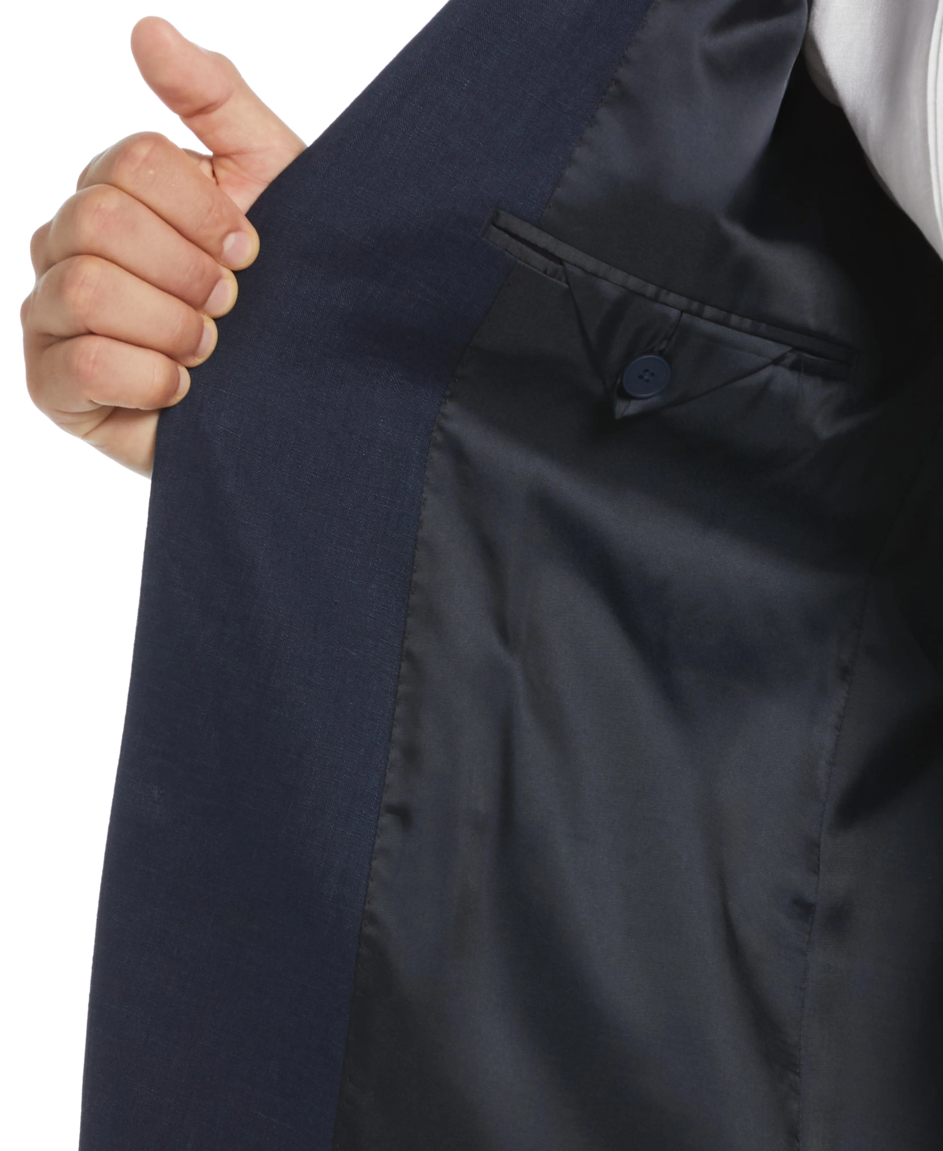 100% Linen Single-Breasted Suit Jacket
