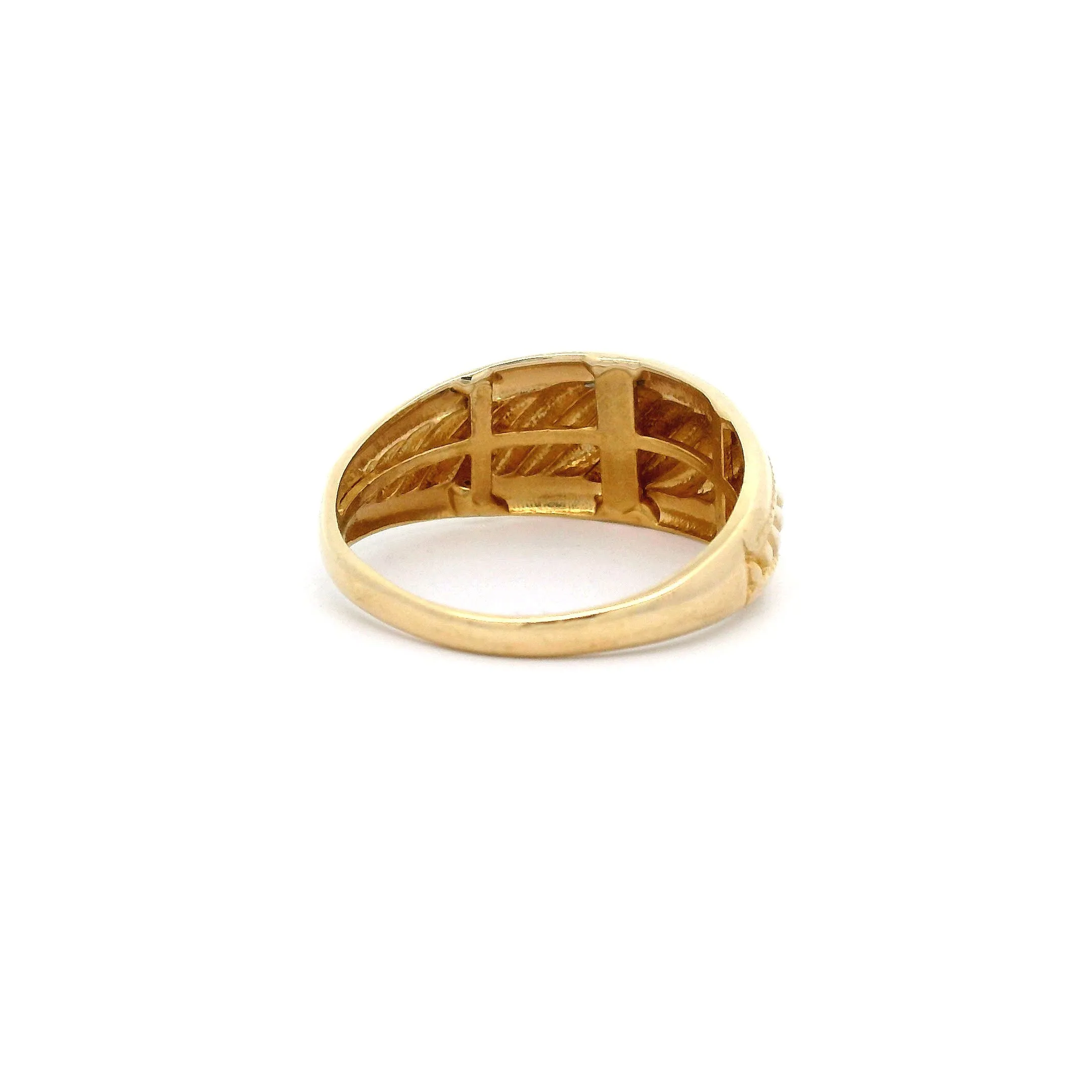 14k Swirl Pattern Ring