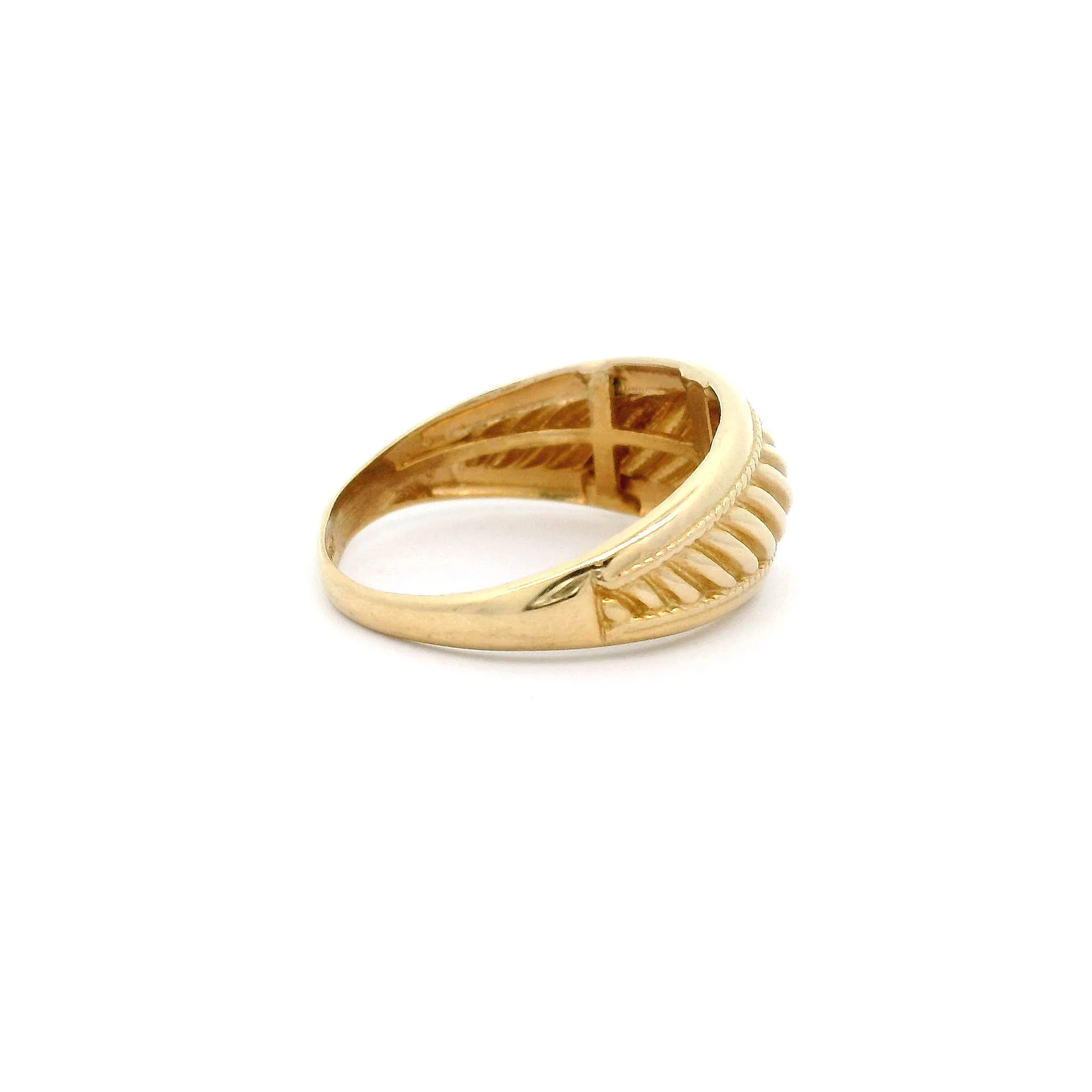 14k Swirl Pattern Ring