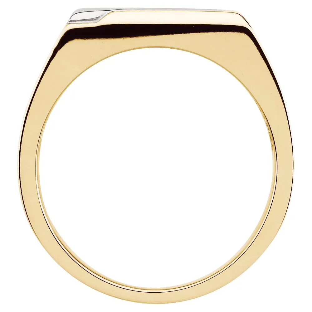 14K Yellow & White Band , Size 11