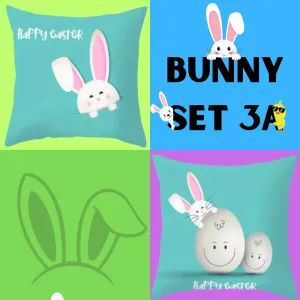 18X18 2 EASTER SEASON Throw Pillow Covers (*No Inserts) Velvety Feel "BUNNY SETS 3A or 3B"
