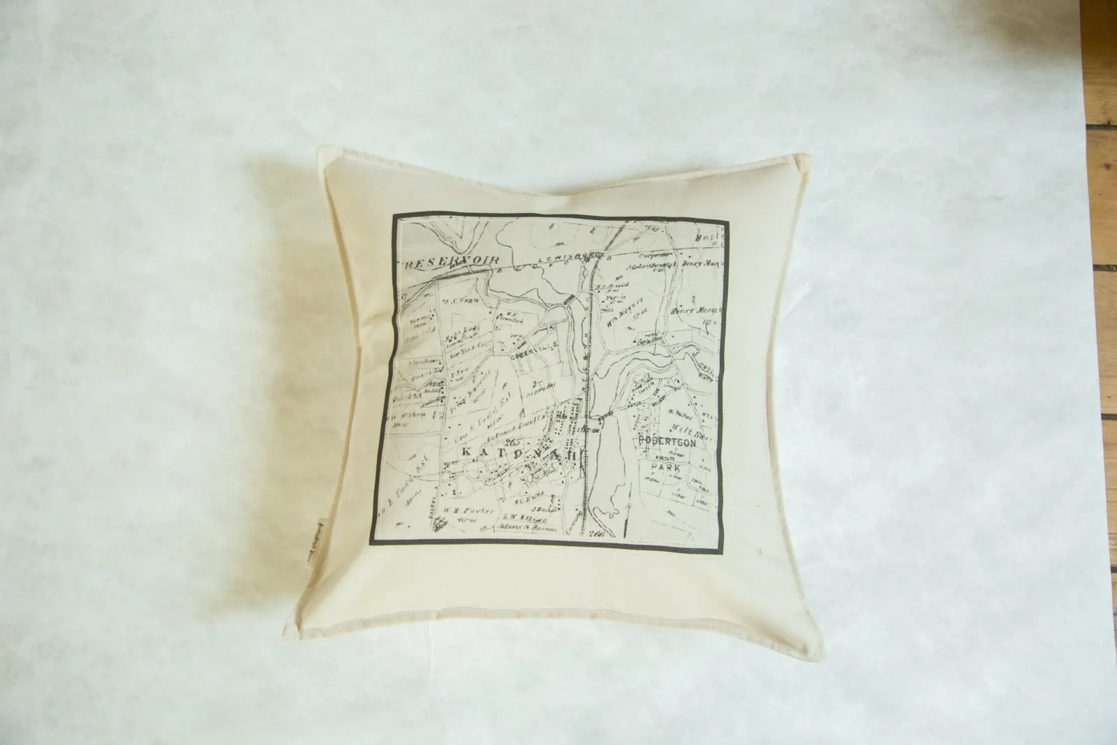 18x18 Katonah NY Map Pillow