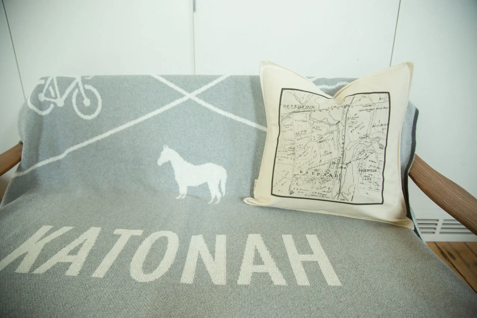 18x18 Katonah NY Map Pillow