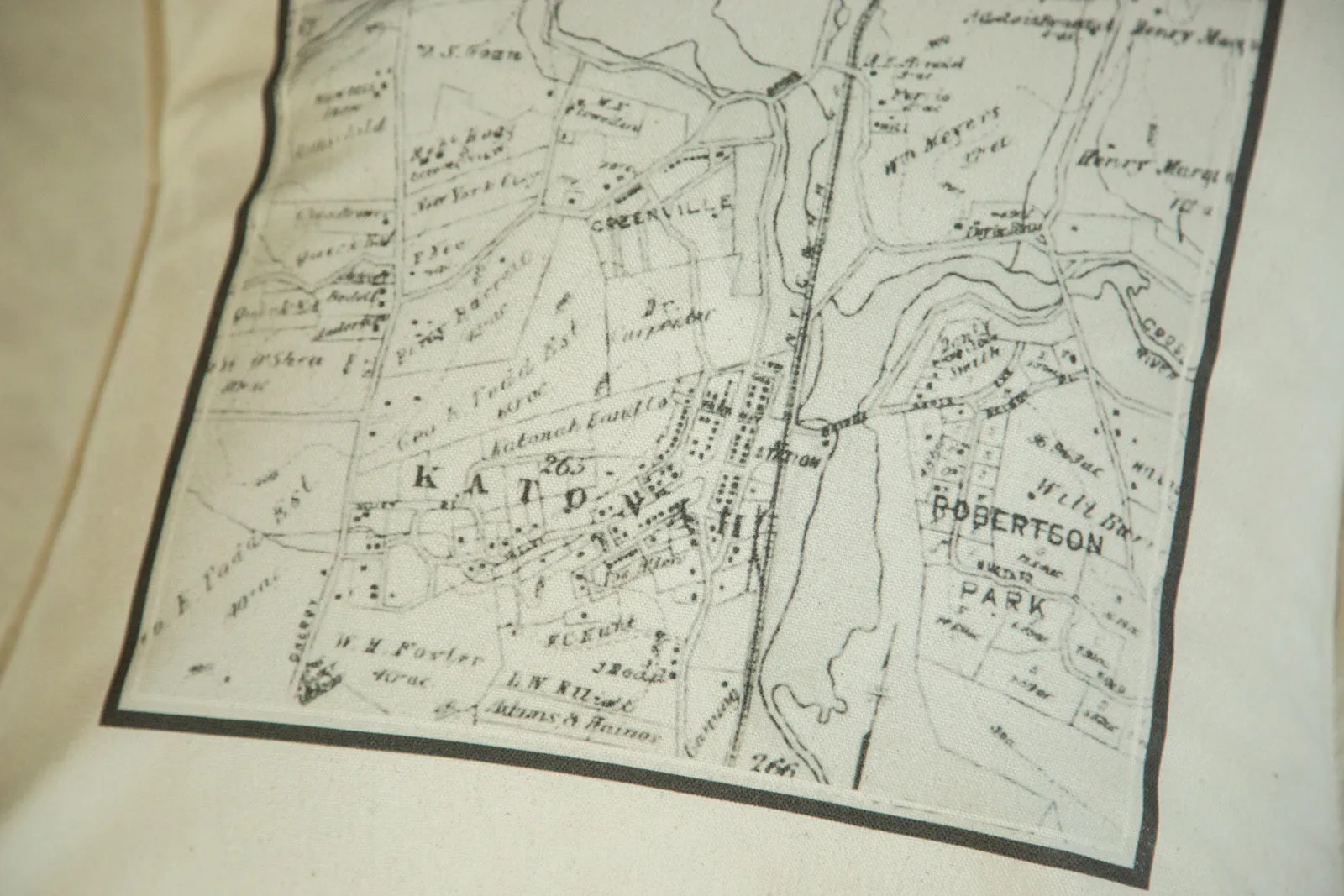18x18 Katonah NY Map Pillow