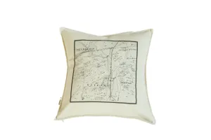 18x18 Katonah NY Map Pillow