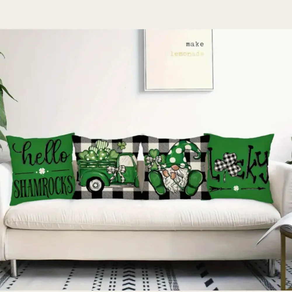 18X18 Set of 2 St. Patrick's Day Throw Pillows (*No Inserts) Patrick Sets 2A & 2B