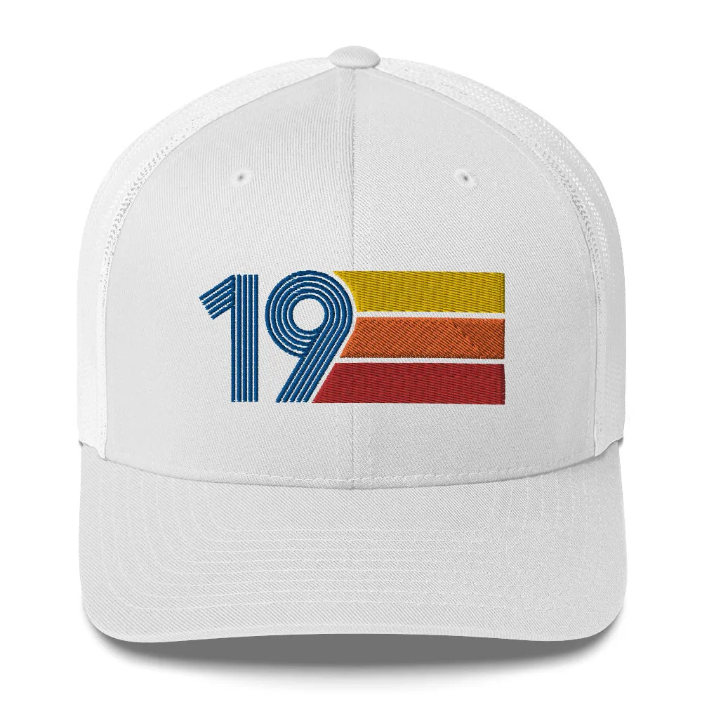 19 Number 19th Birthday Retro Men's Women's Trucker Hat