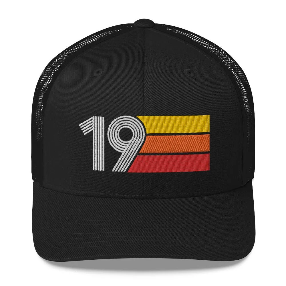 19 Number 19th Birthday Retro Men's Women's Trucker Hat