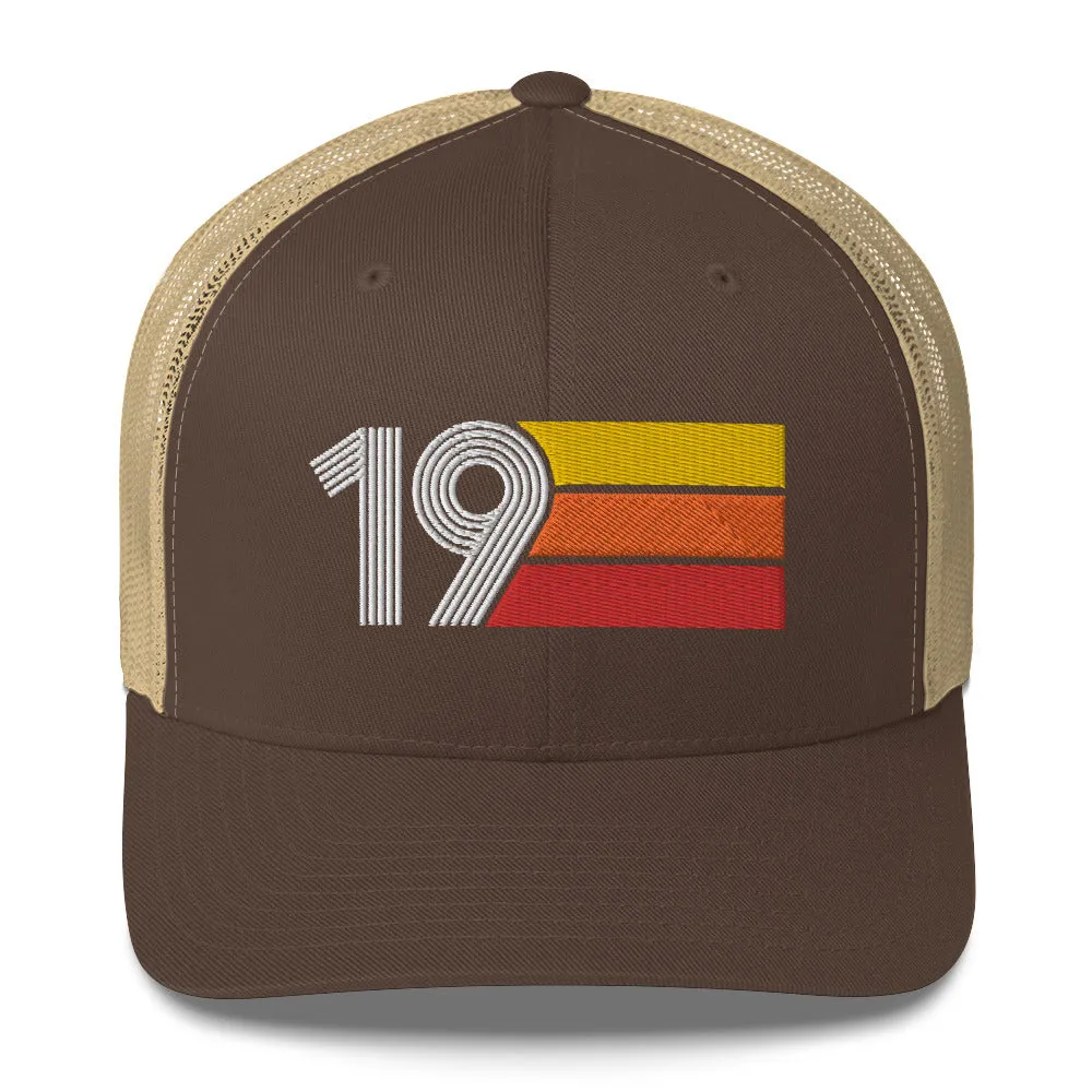 19 Number 19th Birthday Retro Men's Women's Trucker Hat