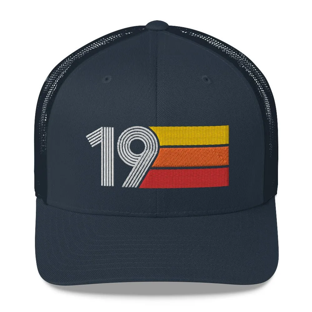 19 Number 19th Birthday Retro Men's Women's Trucker Hat