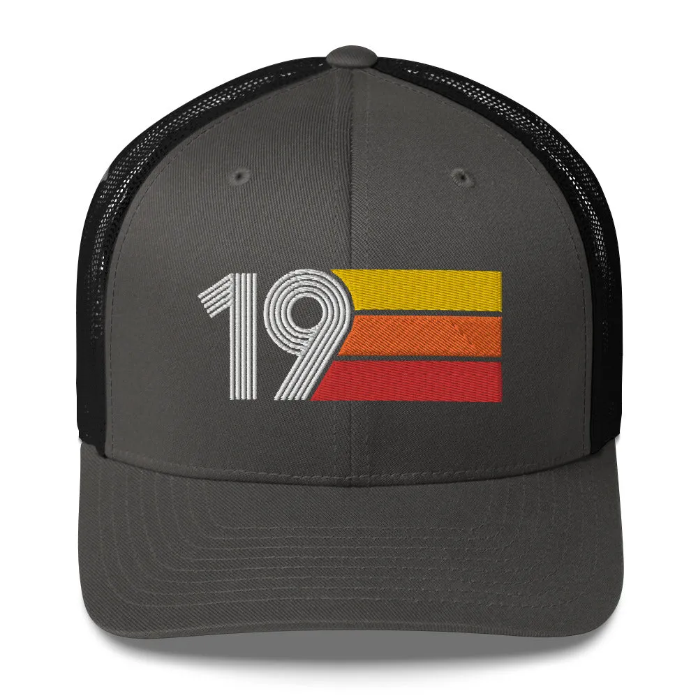 19 Number 19th Birthday Retro Men's Women's Trucker Hat