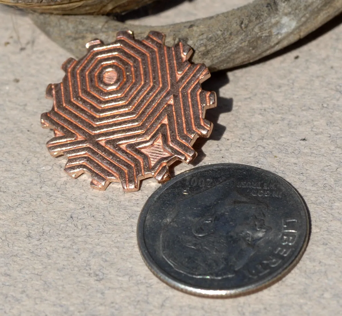 19mm Gear Cog Cutout for Jewelry Making