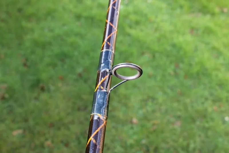 2 x DAM X KEV Old School Carbon Carp Fishing Rods. 11'. 2.00lb T/C. 1990s.