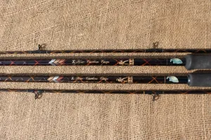 2 x DAM X KEV Old School Carbon Carp Fishing Rods. 11'. 2.00lb T/C. 1990s.