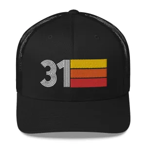 31 Number 31st Birthday Retro Men's Women's Trucker Hat