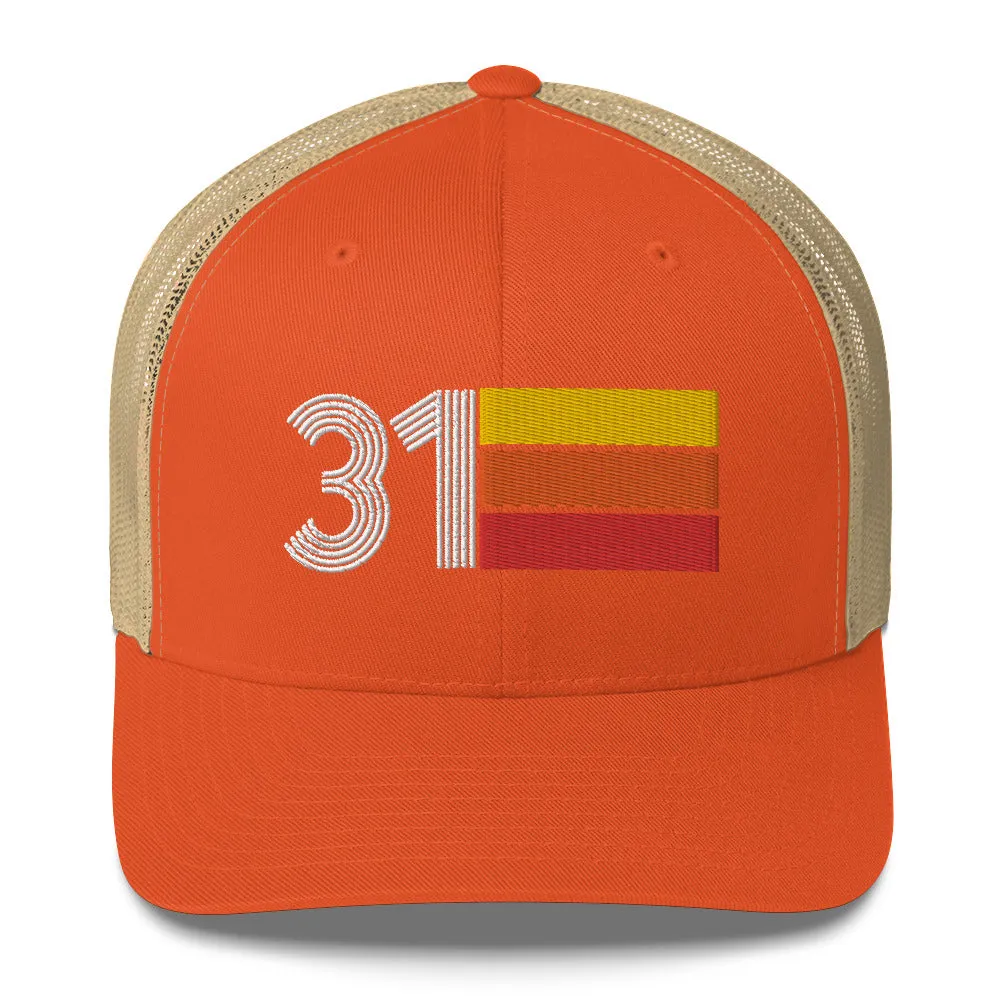 31 Number 31st Birthday Retro Men's Women's Trucker Hat