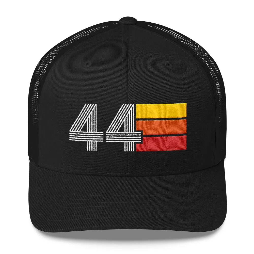 44 Birthday Retro Men's Women's Trucker Hat