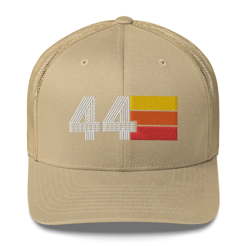 44 Birthday Retro Men's Women's Trucker Hat