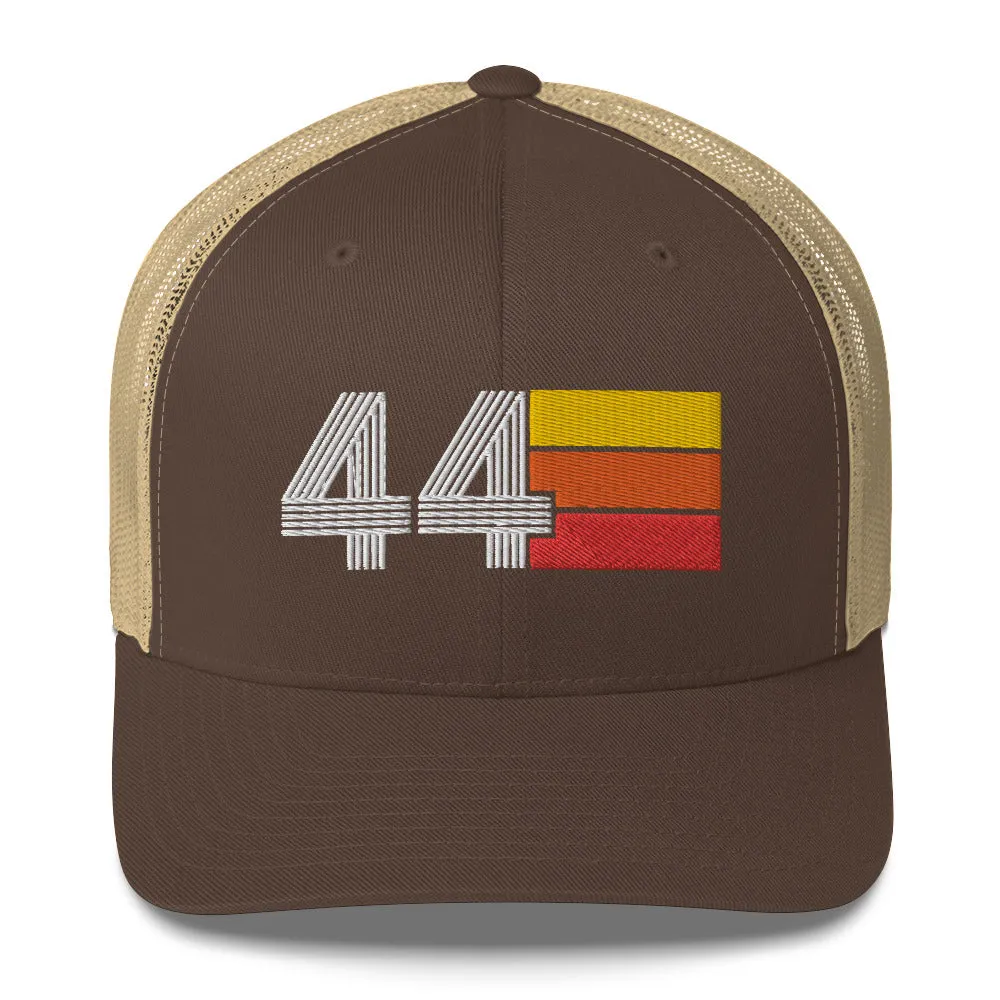 44 Birthday Retro Men's Women's Trucker Hat