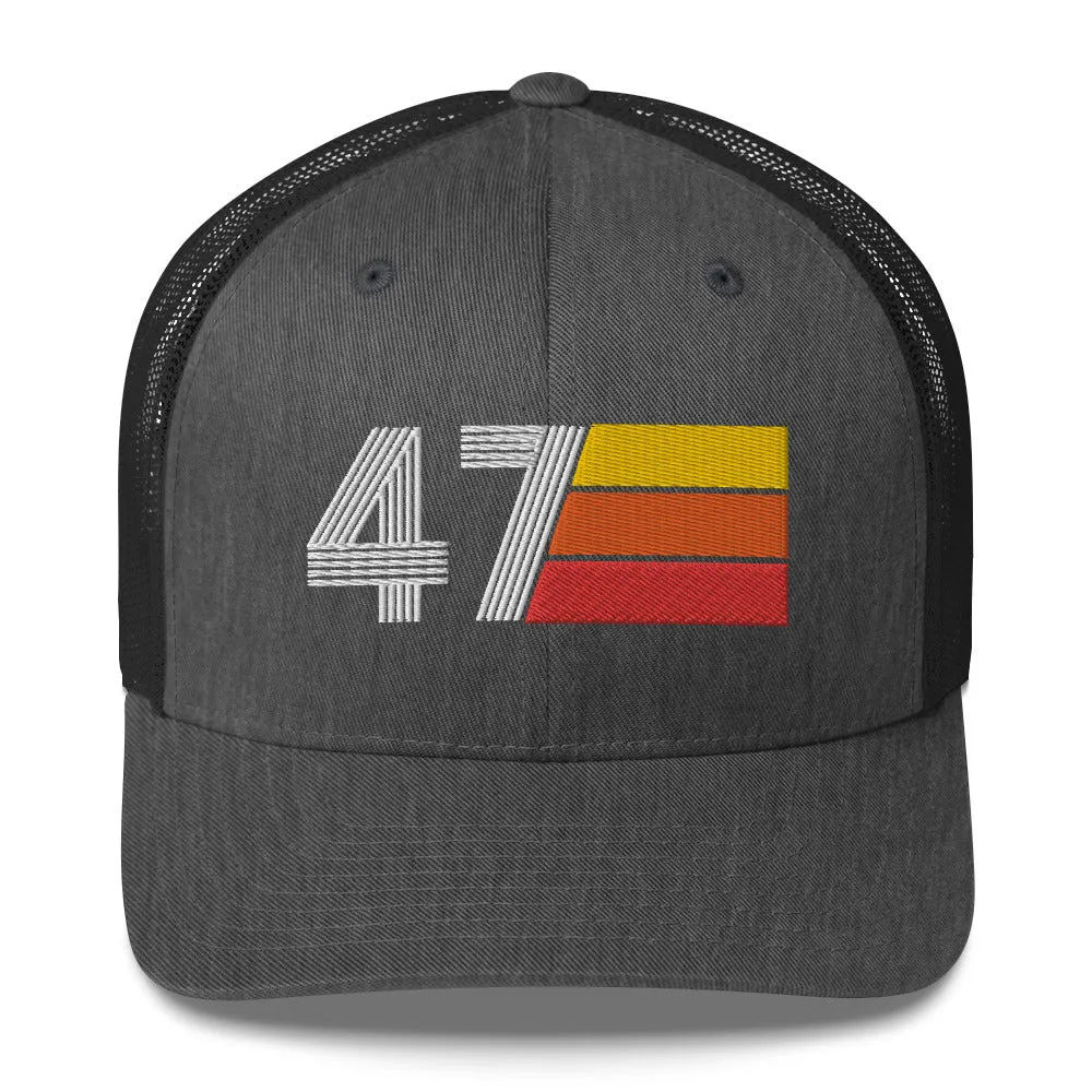 47 Birthday Retro Men's Women's Trucker Hat