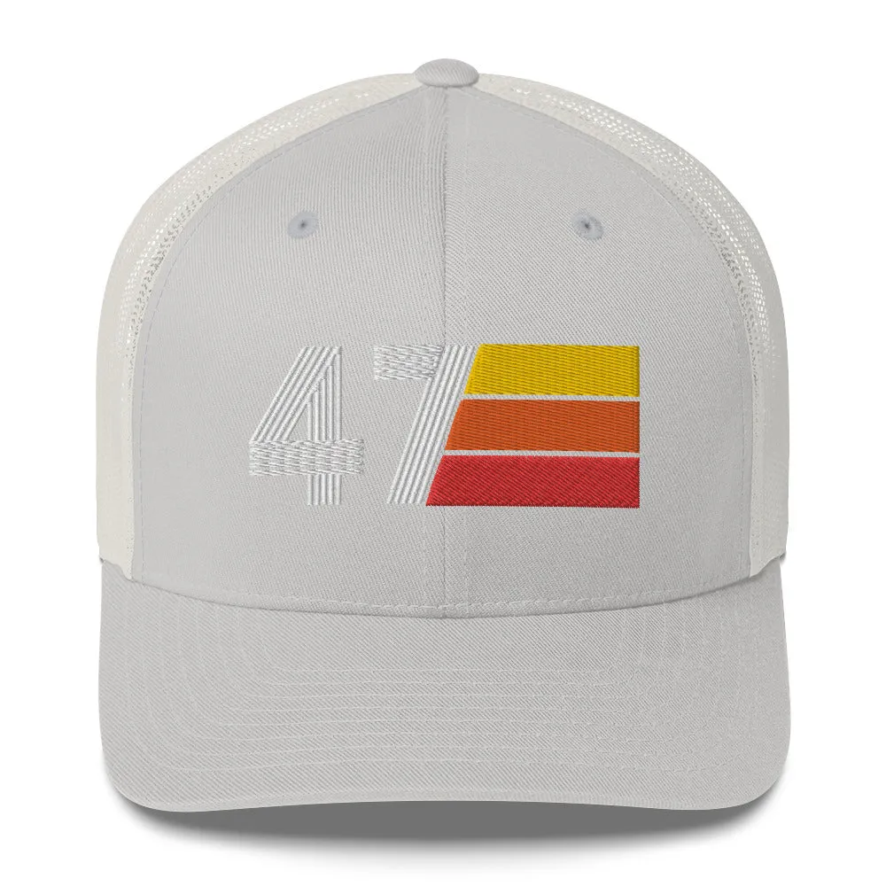 47 Birthday Retro Men's Women's Trucker Hat