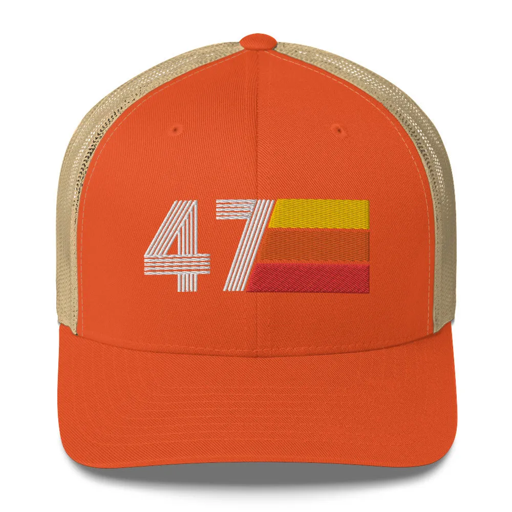 47 Birthday Retro Men's Women's Trucker Hat