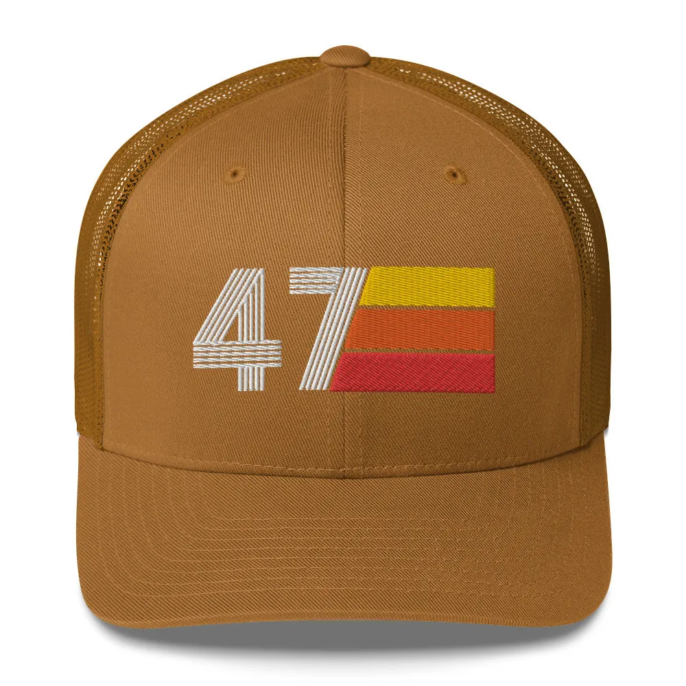 47 Birthday Retro Men's Women's Trucker Hat