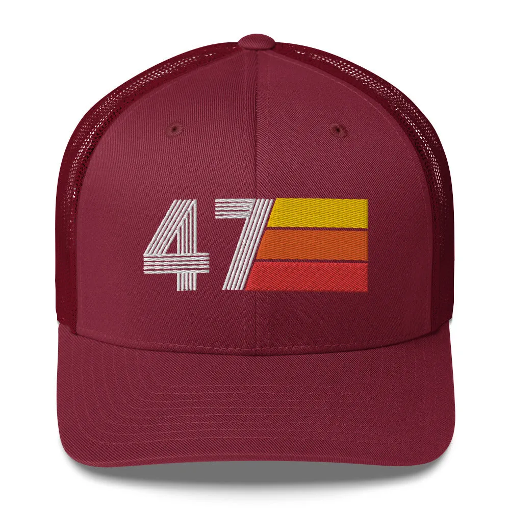 47 Birthday Retro Men's Women's Trucker Hat