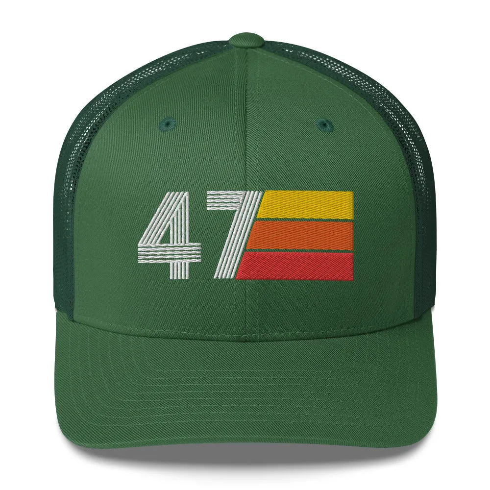 47 Birthday Retro Men's Women's Trucker Hat