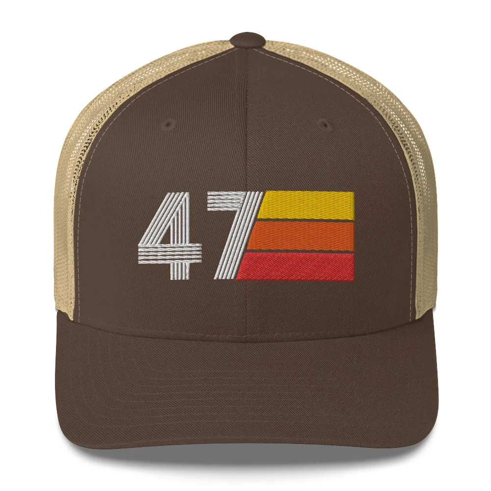 47 Birthday Retro Men's Women's Trucker Hat