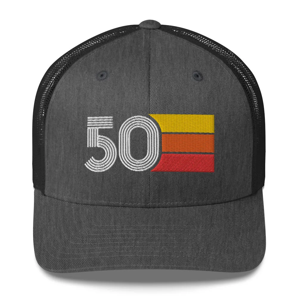 50 Number 1950 Birthday Retro Trucker Hat