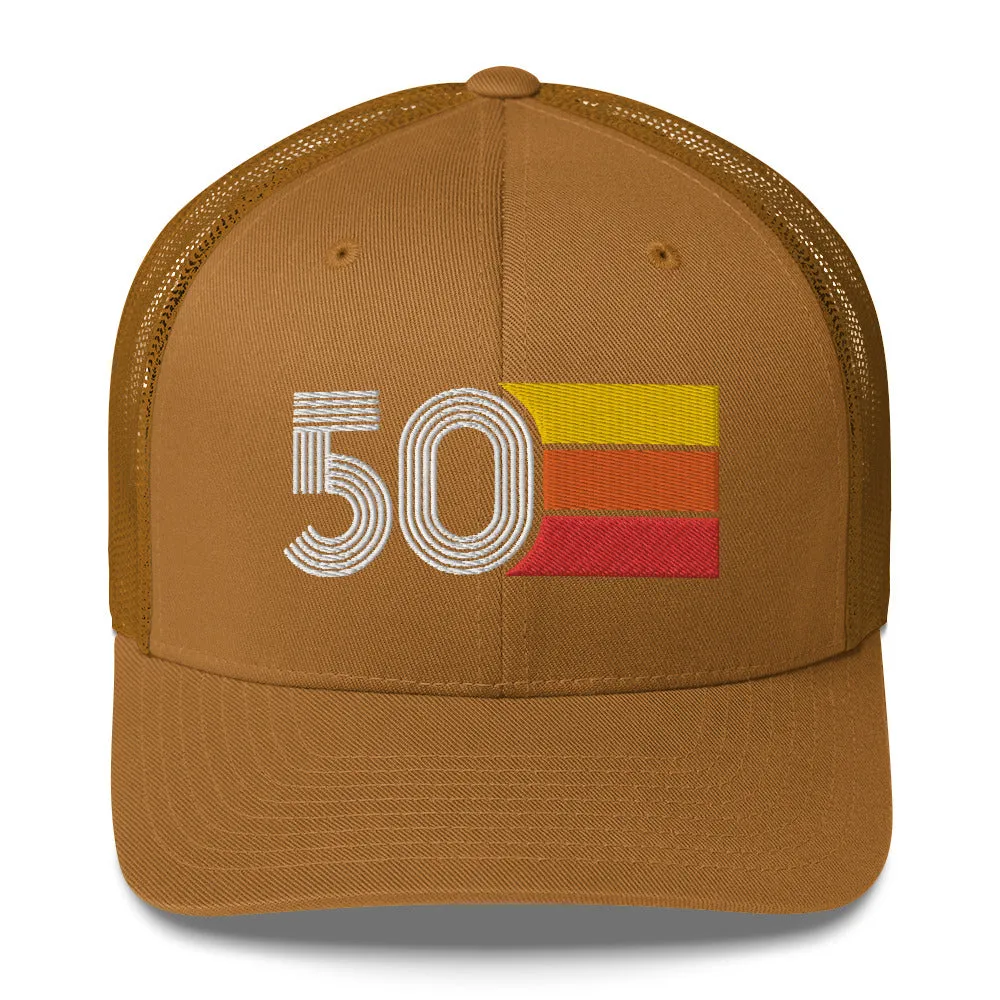 50 Number 1950 Birthday Retro Trucker Hat