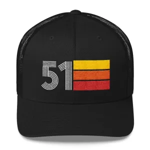 51 Number 1951 Birthday Retro Trucker Hat