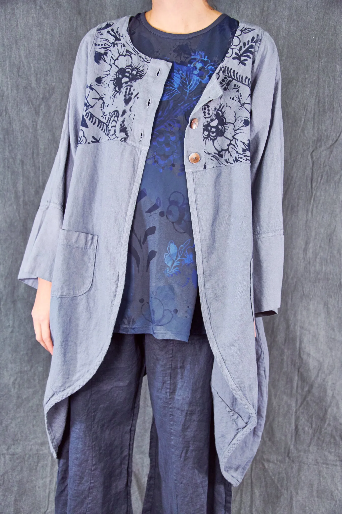 5288 Heavy Linen/Viscose Jacket Lake-P