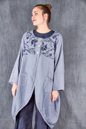 5288 Heavy Linen/Viscose Jacket Lake-P