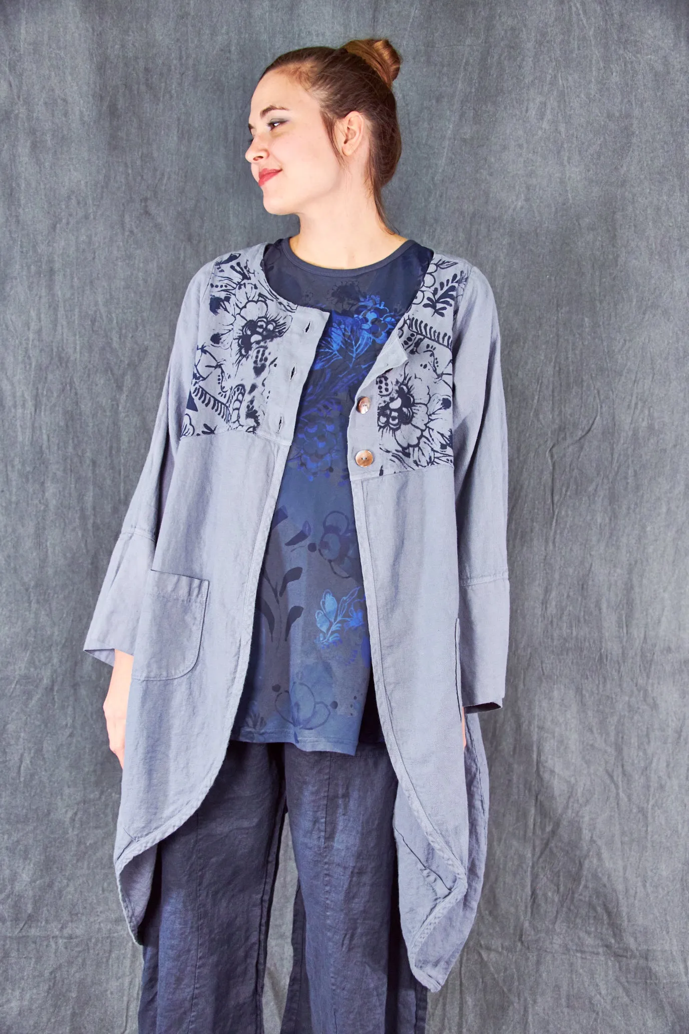 5288 Heavy Linen/Viscose Jacket Lake-P