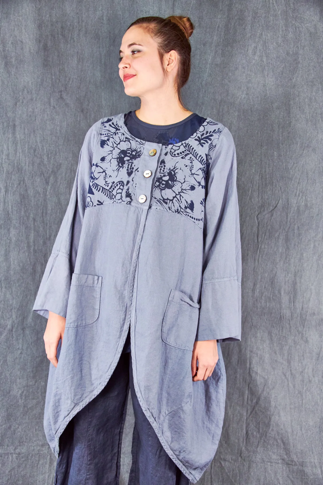 5288 Heavy Linen/Viscose Jacket Lake-P
