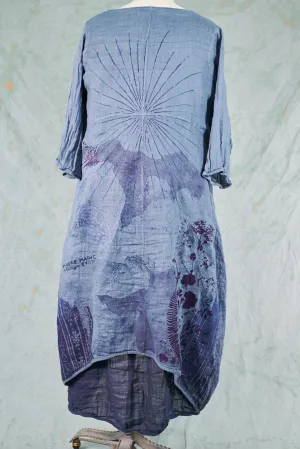 5292 Cyanotype Linen Duster-Century Blue Magic Follows