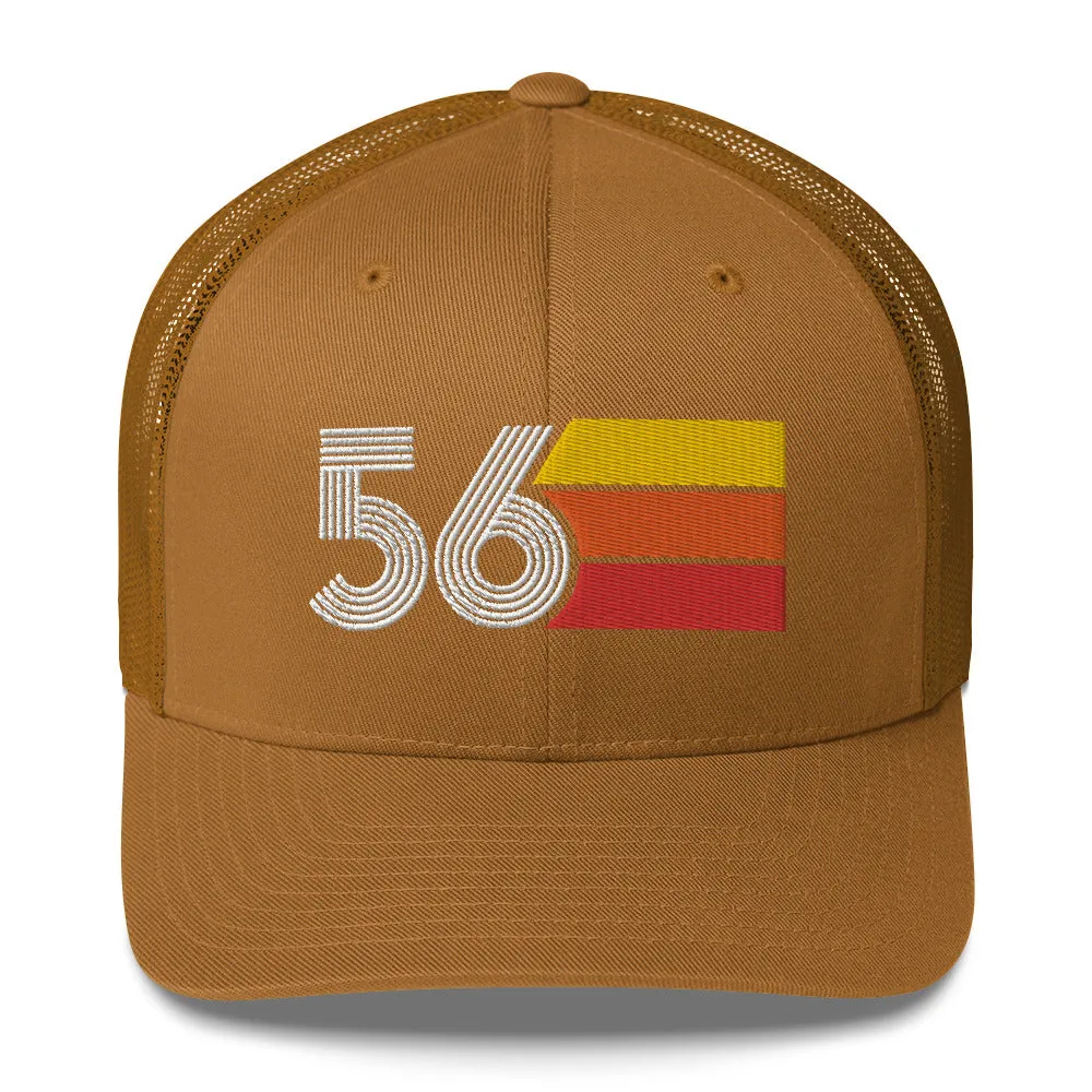 56 Number 1956 Birthday Retro Trucker Hat