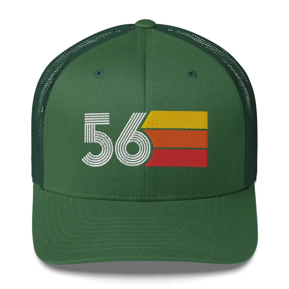 56 Number 1956 Birthday Retro Trucker Hat