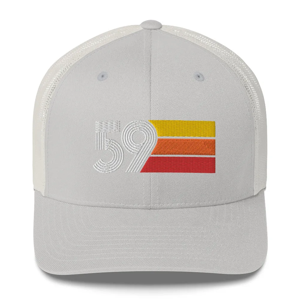 59 Number 1959 Birthday Retro Trucker Hat