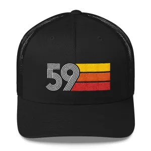 59 Number 1959 Birthday Retro Trucker Hat