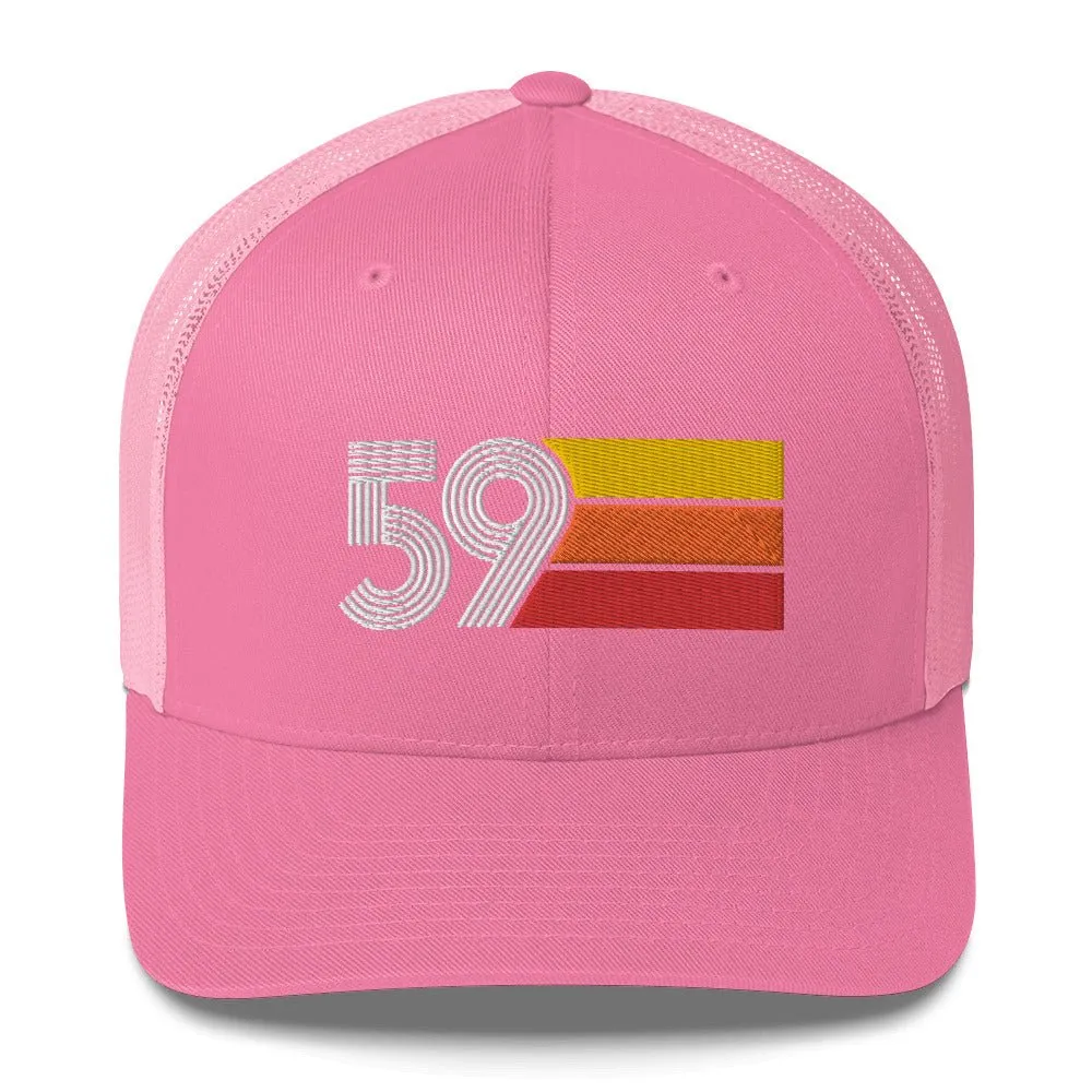59 Number 1959 Birthday Retro Trucker Hat