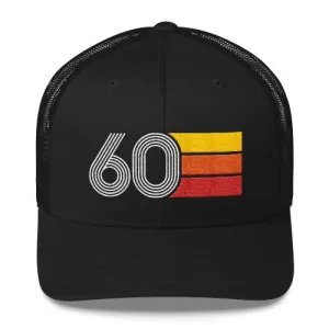 60 Number 1960 Birthday Retro Trucker Hat