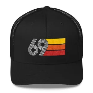69 Number 1969 Birthday Retro Trucker Hat