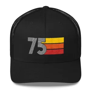 75 Number 1975 Birthday Retro Trucker Hat