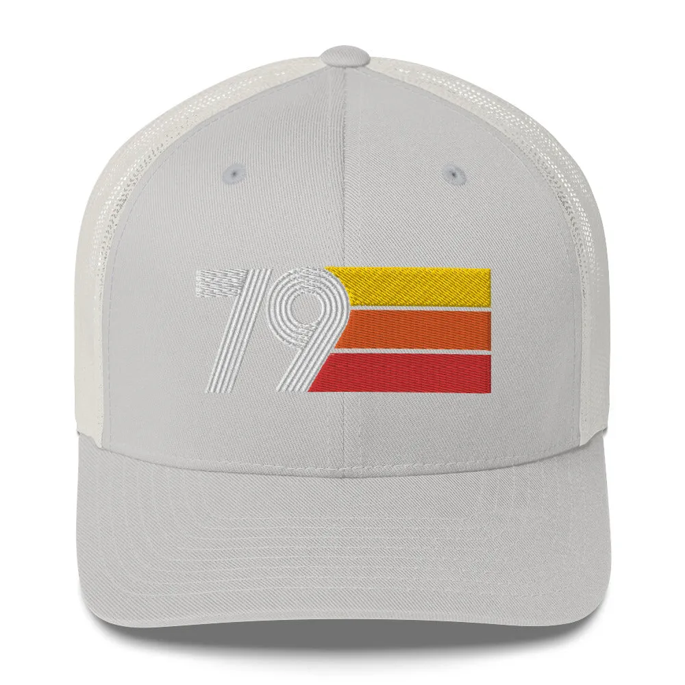 79 Number 1979 Birthday Retro Trucker Hat