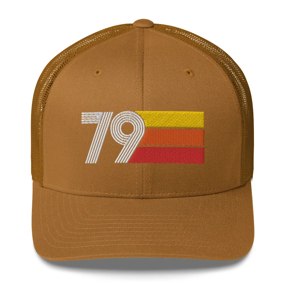 79 Number 1979 Birthday Retro Trucker Hat