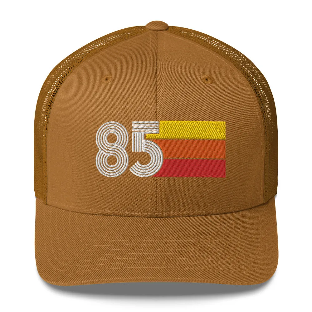 85 Number 1985 Birthday Retro Trucker Hat
